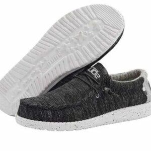 Hey Dude Wally Stretch Black Slip-On Shoes